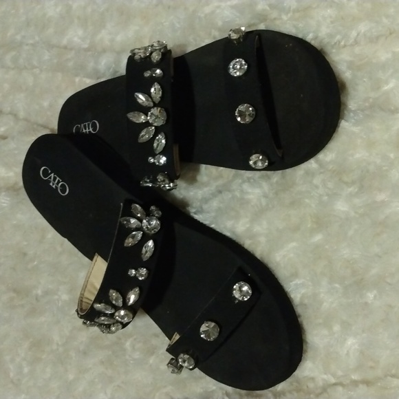 Cato rhinestone wedge sandles - Picture 1 of 3